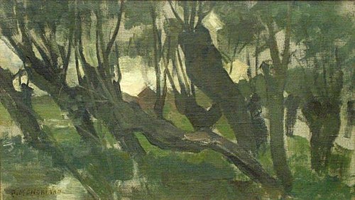 Willow grove, trunks leaning left II, 1902, Piet Mondrian