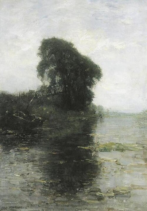 Landzicht farm under light blue sky, 1906, Piet Mondrian
