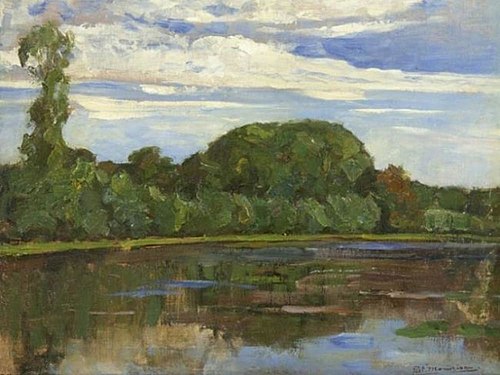 Geinrust farm with isolated tree at left, 1905, Piet Mondrian