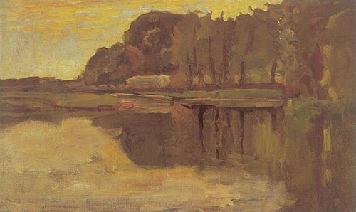 Isolated tree on the Gein: detail study, 1906, Piet Mondrian