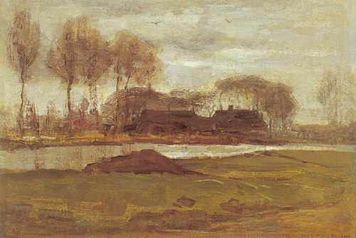 Summer night: preliminary study in oil, 1906, Piet Mondrian