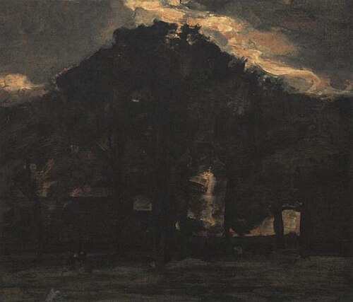 Farmstead under oak trees III, 1906, Piet Mondrian