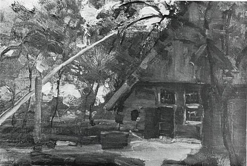 Farmhouse façade with well boom at left, 1906, Piet Mondrian