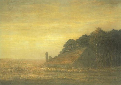 Sheepfold with flock of sheep, 1907, Piet Mondrian