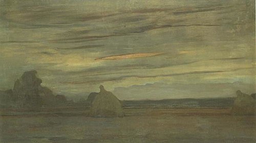 Two haystacks in a field I, 1907, Piet Mondrian