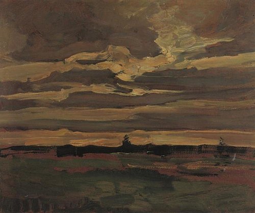 Evening sky with luminous cloud streaks, 1907, Piet Mondrian