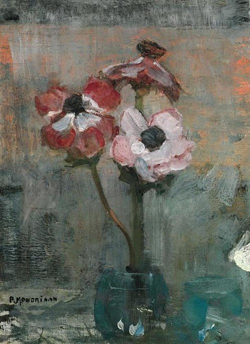 Anemones in a vase, 1908, Piet Mondrian