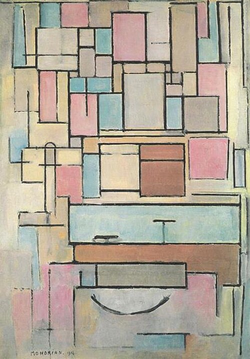 Composition with color planes: façade, 1914, Piet Mondrian