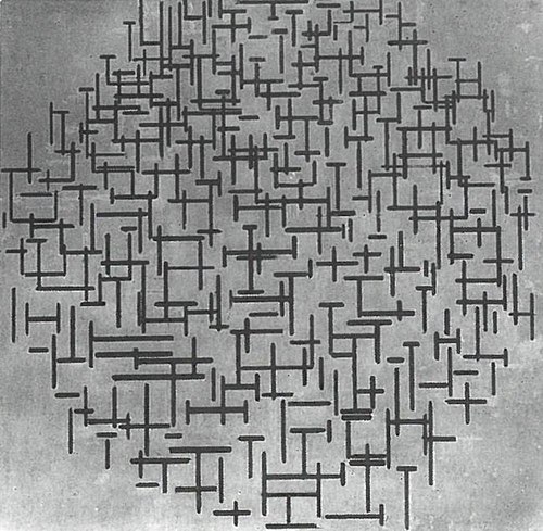 Compositie in lijn, 1916, Piet Mondrian