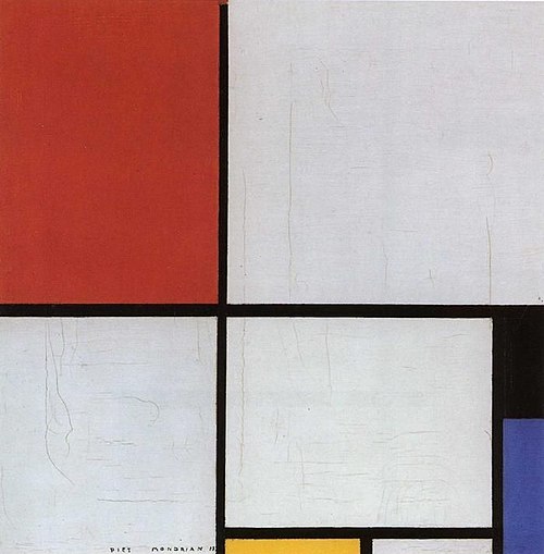 Composition with red, black, blue, and yellow, 1928, Piet Mondrian