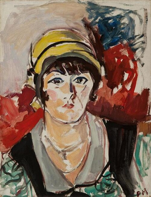 Portrait of a woman in a yellow hat, 1911, Piet Mondrian