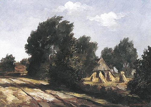 Country road and farm, 1893, Piet Mondrian