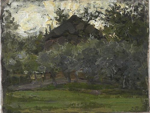 Haystack behind trees, 1905, Piet Mondrian