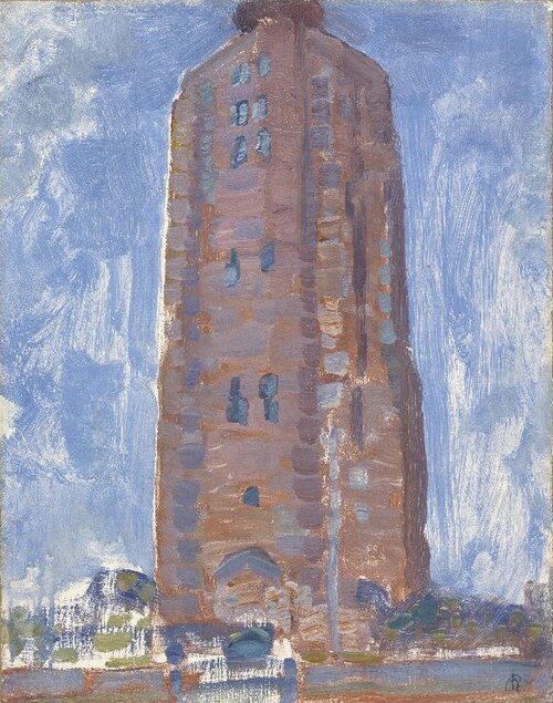 Lighthouse in Westkapelle, 1909, Piet Mondrian