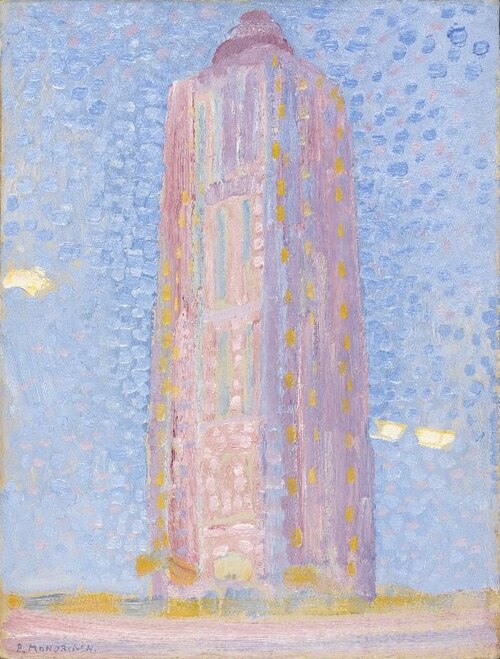 Lighthouse in Westkapelle, 1909, Piet Mondrian
