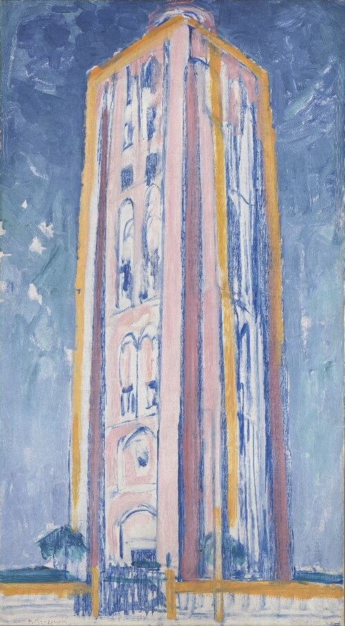 Lighthouse in Westkapelle, 1910, Piet Mondrian