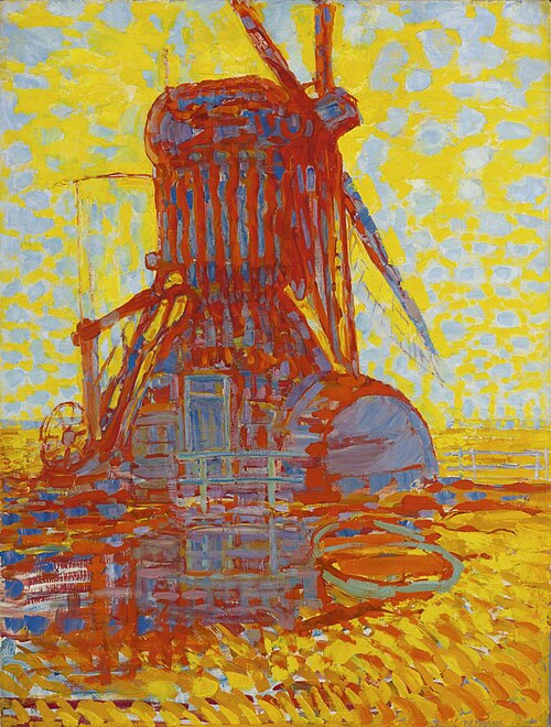 Moulin dans la lumière du soleil, 1908, Piet Mondrian