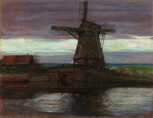 Stammer Mill with Streaked Sky, 1906, Piet Mondrian