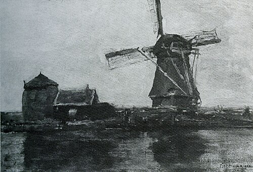 Windmill with Summerhouse II, 1906, Piet Mondrian