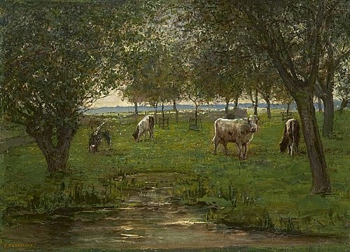 Grazende kalfjes, 1901, Piet Mondrian