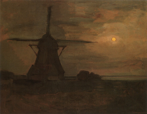 Windmill by Moonlight, 1907, Piet Mondrian