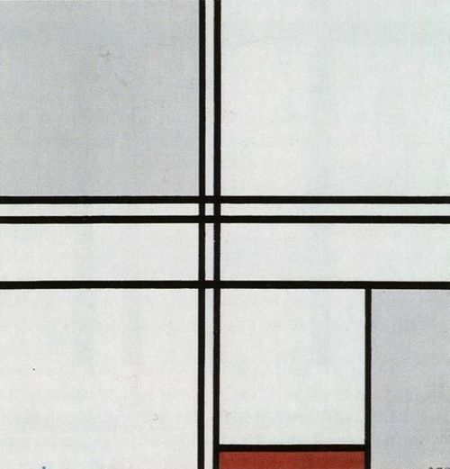 Composition (No. 1) Gray-Red, 1935, Piet Mondrian