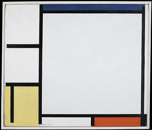 Composition with Blue, Red, Yellow, and Black, 1922, Piet Mondrian