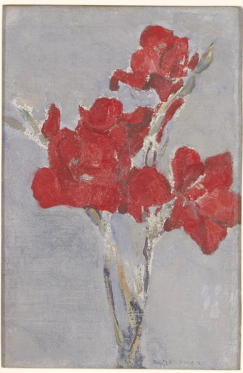Glaïeuls rouges, 1906, Piet Mondrian