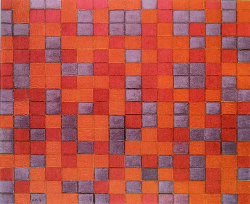 Composition Checkerboard, Dark Colors, 1919, Piet Mondrian