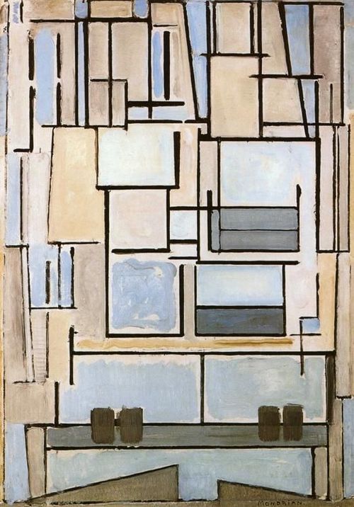 Composition No.VI, Composition 9 (Blue Façade), 1914, Piet Mondrian