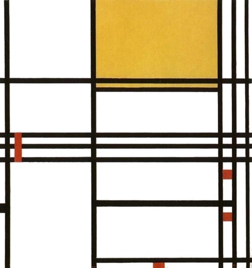 Composition 9 with Black, White, Yellow and Red, 1939, Piet Mondrian