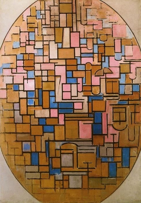 Tableau III: Oval Composition, 1914, Piet Mondrian