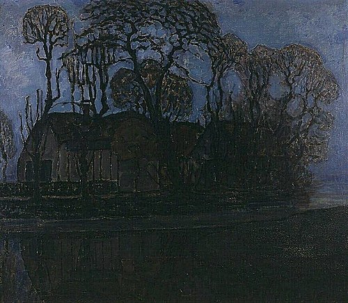 Farm in Duivendrecht at evening, 1916, Piet Mondrian