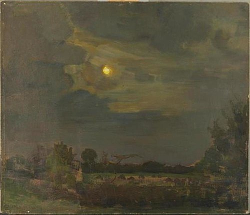 Evening sky with moon, 1907, Piet Mondrian