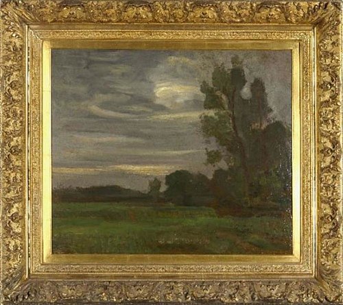 Field with tree silhouette at right, 1907, Piet Mondrian