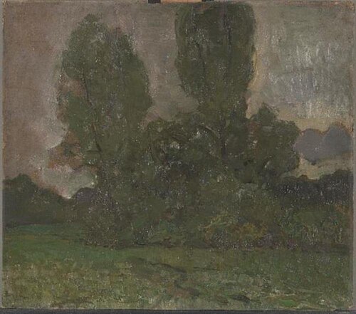 Field with two tree silhouettes I, 1907, Piet Mondrian