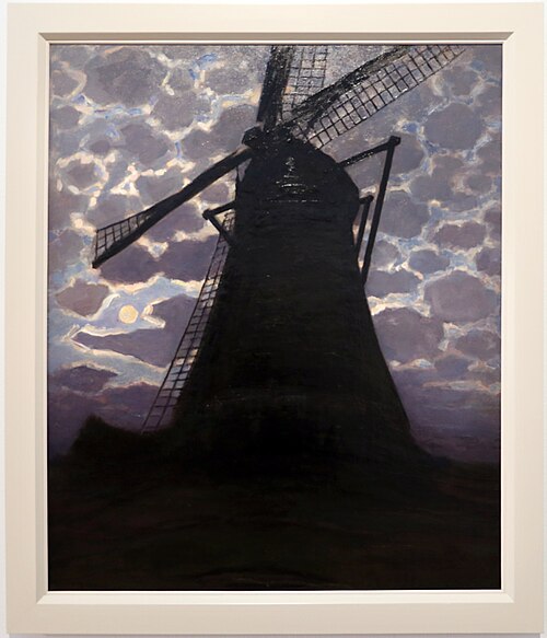 Mill at evening, 1917, Piet Mondrian