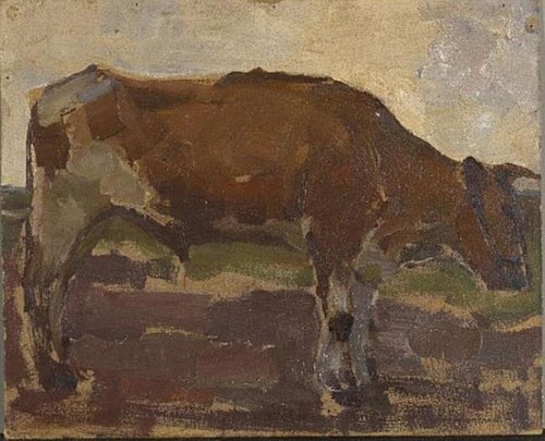 Brown and white ox steer, 1904, Piet Mondrian
