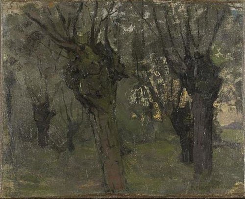 Willow grove with two prominent trees, 1903, Piet Mondrian