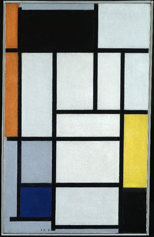 Composition with red, black, yellow, blue and grey, 1921, Piet Mondrian