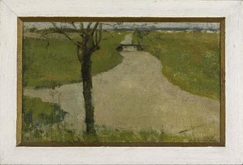 Irrigation ditch with young pollarded willow II, 1900, Piet Mondrian