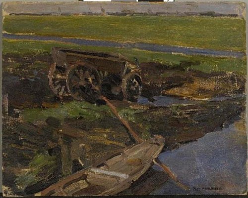 On the land, oil study, 1902, Piet Mondrian