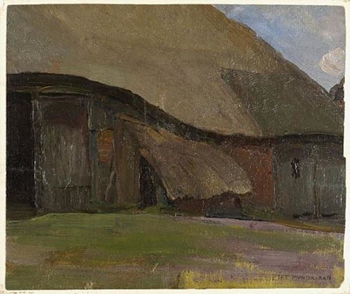 Truncated farm building in Brabant, 1904, Piet Mondrian