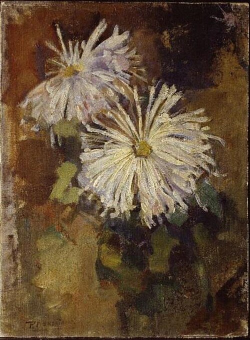 Two chrysanthemum blossoms, 1899, Piet Mondrian