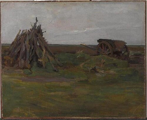 Near the ox stall, Hilvarenbeek, 1904, Piet Mondrian