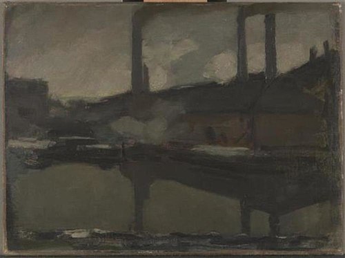 The royal wax candle factory, oil sketch, 1897, Piet Mondrian