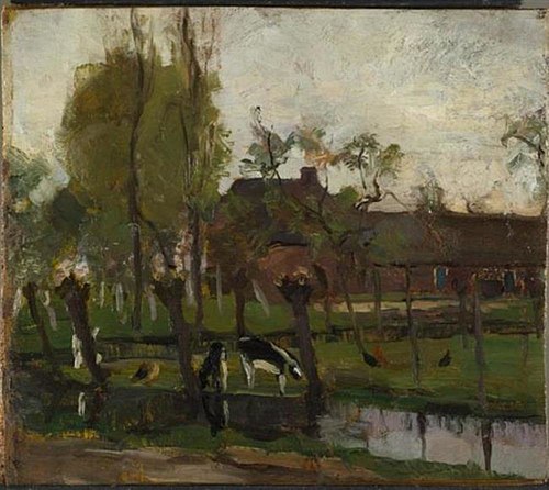 Farmstead with willows on the water II, 1903, Piet Mondrian