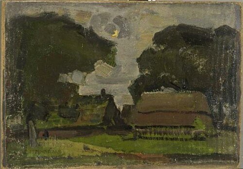 Farmstead under oak trees I, 1906, Piet Mondrian