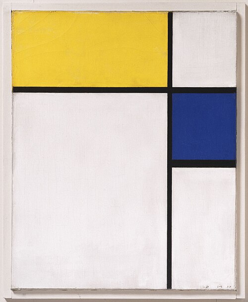 Composition with Blue and Yellow, 1932, Piet Mondrian