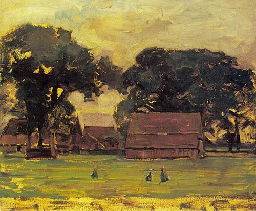 Farmstead under oak trees II, 1906, Piet Mondrian